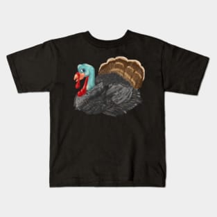 Gobbles the Turkey - Digital Illustration Kids T-Shirt